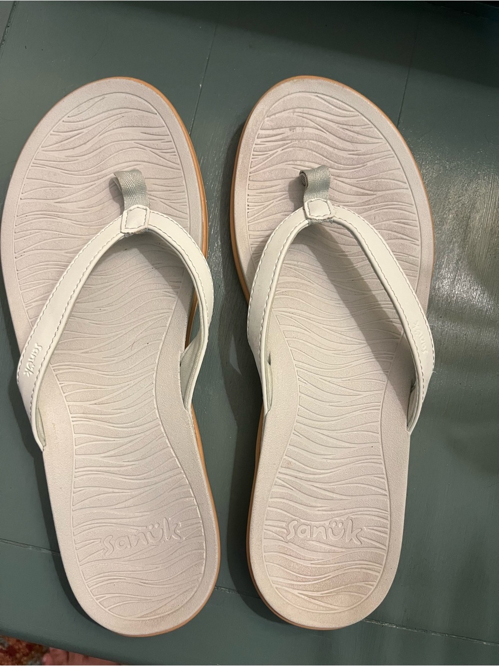 Sanuk Women’s Pale Blue Foam Flip Flops - Comfortable Everyday Sandals